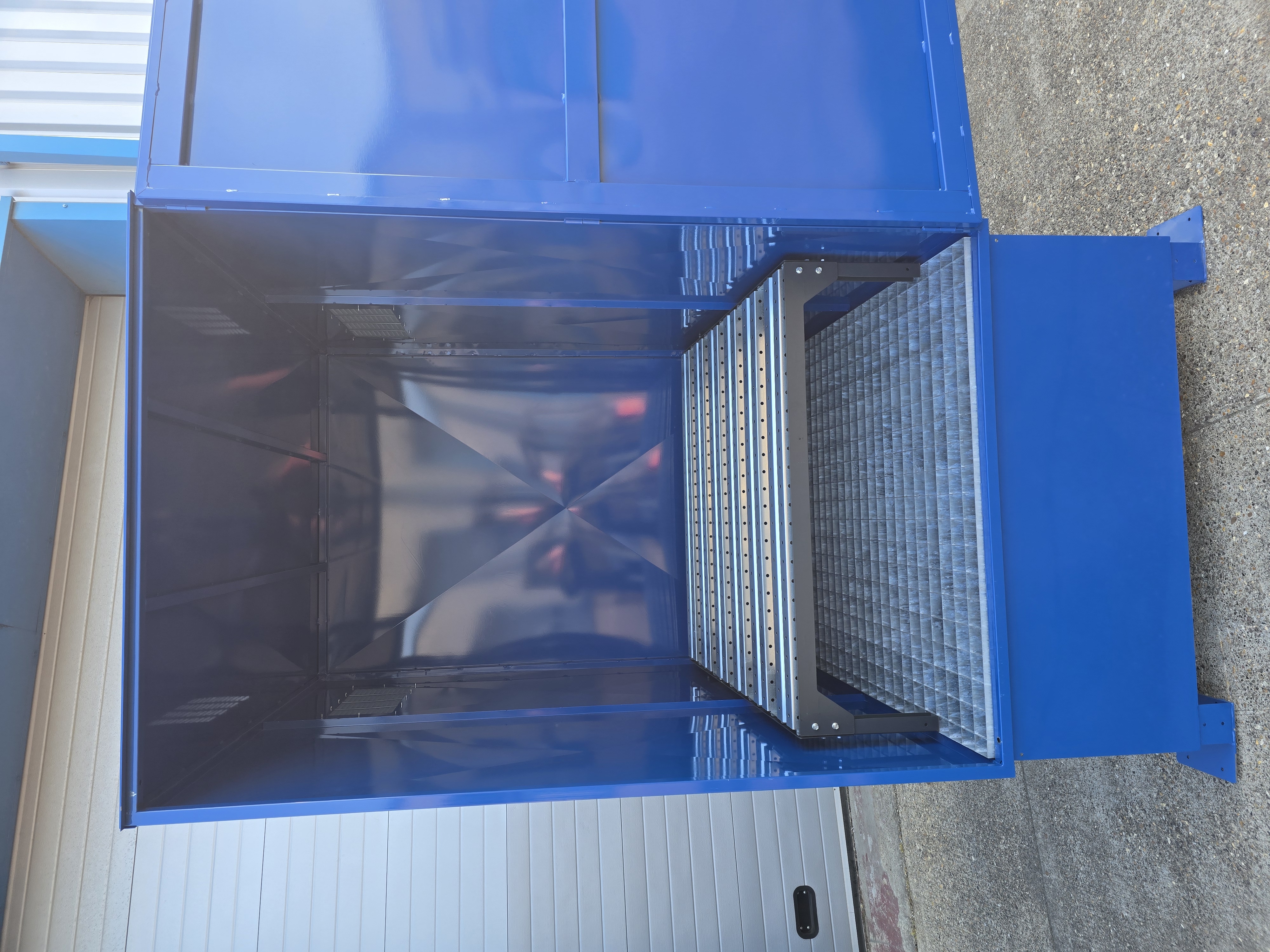 IBC Cabinet Showing Tilted Supports