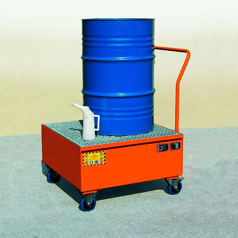 Steel Spill Pallet For Drums on Wheels S&S Spill Control