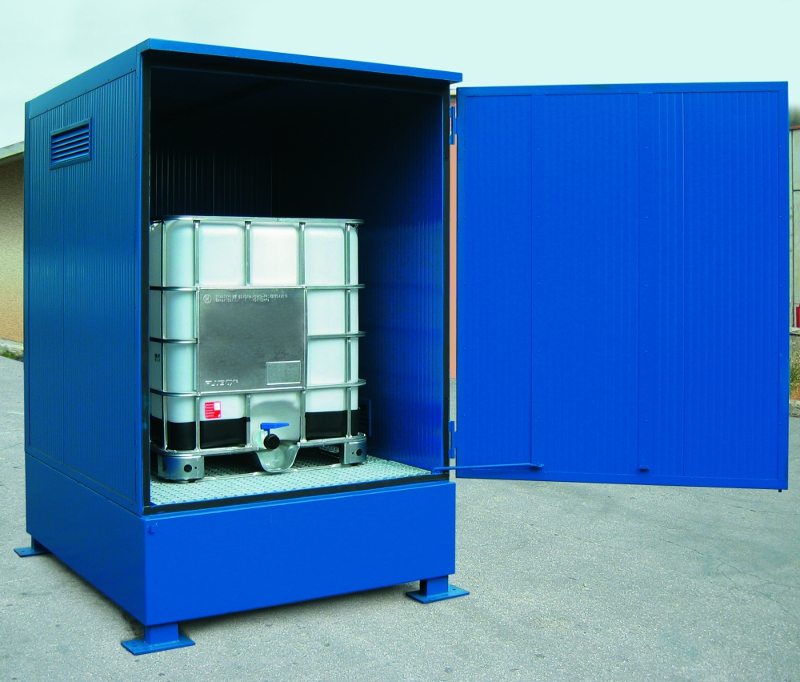 Thermally Insulated Storage Sump Cabinet For 1 Ibc S S Spill Control