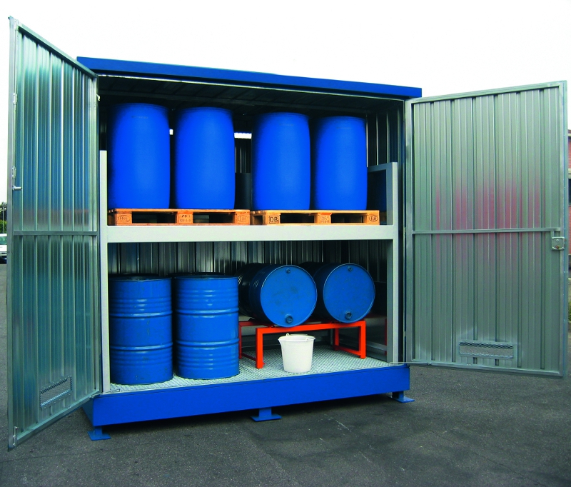 Galvanized shop storage cabinet