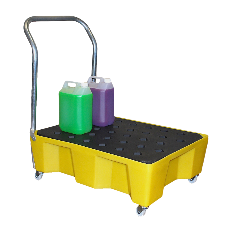 Polyethylene Drip Tray on Wheels 66 litre S&S Spill Control
