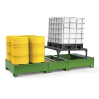 Premium Sump Pallet for 1 IBC and 4 Drums