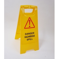 Danger Hazardous spill folding sign