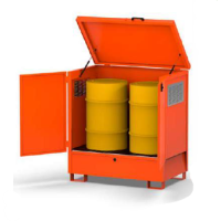 2 Drum Spill Cabinet with Sump, Vents and Opening Roof
