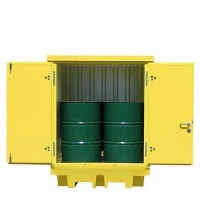 4 Drum Steel Cabinet with Plastic Spill Sump