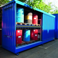 Galvanized spill sump Container for 32 Drums