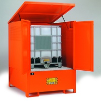 Compact Steel Storage Sump Cabinet for 1 IBC	