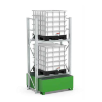 Galvanised Shelving Unit for 2 IBCs with Sump