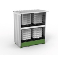 IBC Rack For 4 IBCs Without Curtain Modular for Outside