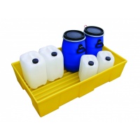 Open plastic Drip Tray with Ribbed base and drums 230L