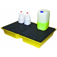 Polyethylene Drip Sump Tray for spills - 100 litre with deck