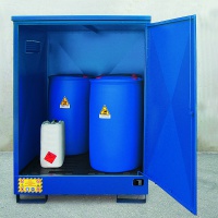 Drum Cabinets with containment sumps for Acids & Corrosives liquids