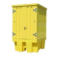 IBC Spill Bund Pallet with External Steel Cabinet