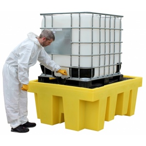 Yellow Single IBC Bund Spill Pallet