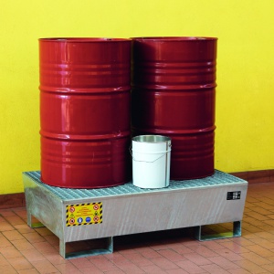 Budget Galvanized Sump Pallet for 2 Drums