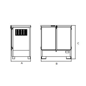 2 Drum Spill Cabinet with Sump, Vents and Opening Roof Drawing