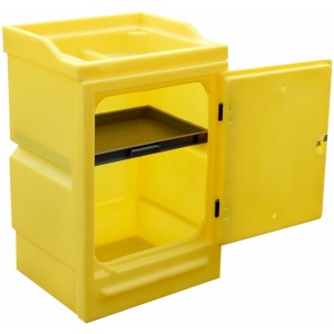 Polythene Work Stand with Door and sump shelf  PWSD