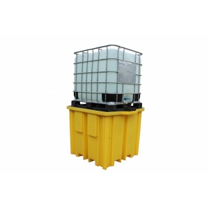 Four way forklift entry IBC sump pallet