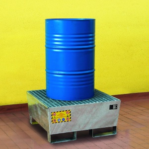 Budget Galvanized Sump Pallet for 1 Drum	