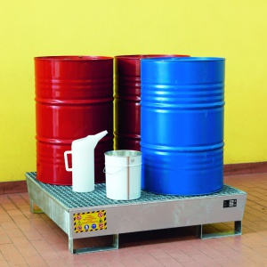 Budget Galvanized Sump Pallet for 4 Drums