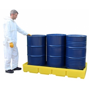 Triple drum sump polythene pallet for drums