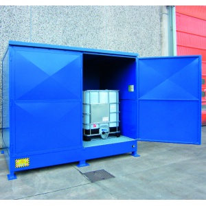 Storage Cabinet with Containment Sump for 2 IBCs