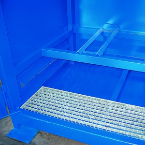 Galvanized containment Sump Cabinets for 8 - 12 Drums with grill