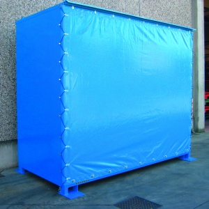 Galvanized containment Sump Cabinets for 8 - 12 Drums PVC sheet front