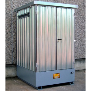 Corrugated Galvanized Steel sump Cabinet for 1 IBC out side