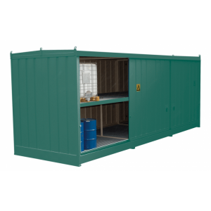 24x IBC / 96x Drum Cabinet Sump bund Container Outside- DPU96-24
