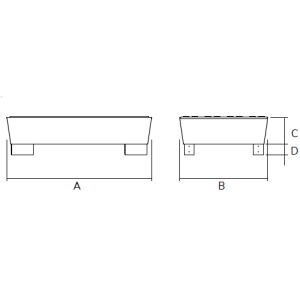 Tapered Sump Pallet with Slats Drawing