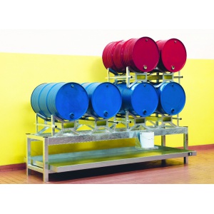 Galvanized Steel Drum Dispensing Stations with 6 drums