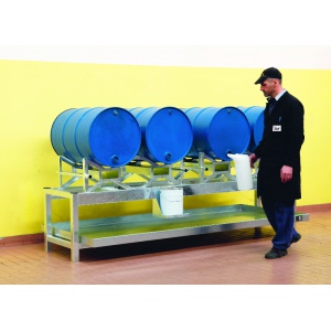 Galvanized Steel Drum Dispensing Stations with 4 drums