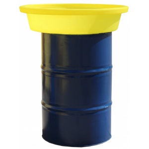 Polythene Drum Bowl Funnel with Strainer + plug