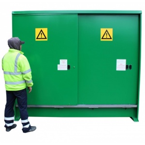 8 Drum Storage Sump Cabinet for secure external storage- DS8VH