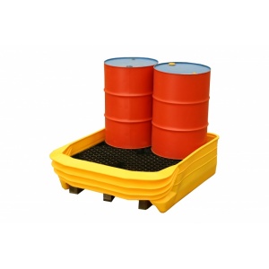 4 Drum sump pallet with Flexible polythene Lip 