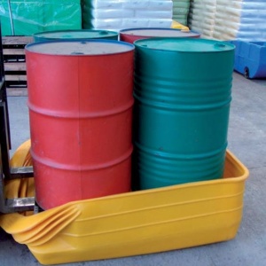 4 Drum sump pallet with Flexible Lip  polythene bund