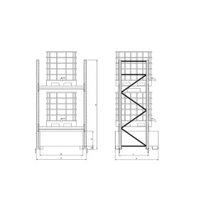 Galvanised Shelving Unit for 2 IBCs with Sump Drawing