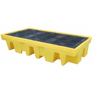 Polythene Sump Pallet bund for 2 IBC's with grid