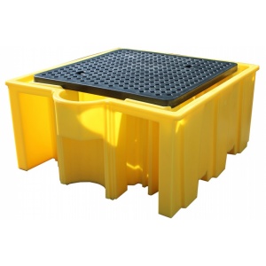 IBC Polyethylene Sump + Built in Drip Catch + grid