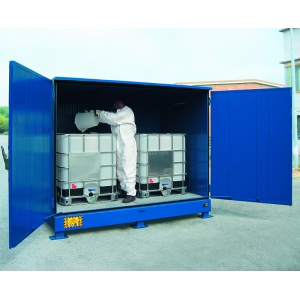 Thermally Insulated Storage Sump Cabinet for 2 IBC