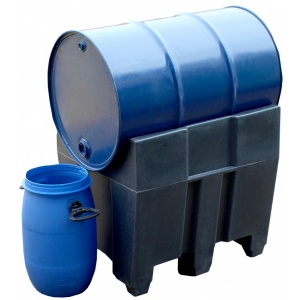 Multi-Use Polyethylene Drum Holder Stand SBS black