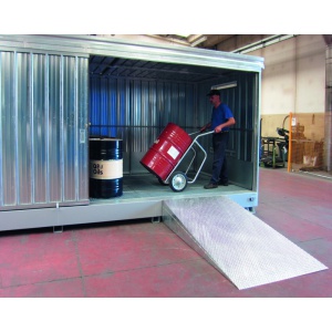 Multipurpose Container 15m² with Spill Collection Sump with ramp