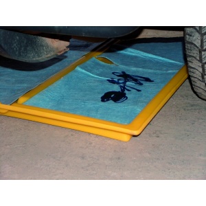 Polyethylene Low Profile Open Drip Tray for spills 60L under vehicle