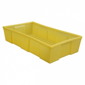 Open plastic Drip Tray with Ribbed base and no drums 230L