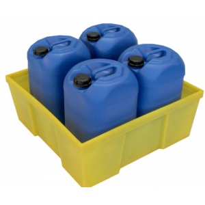 Open Drip Tray Sump with Ribs -100L and 4 drums