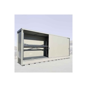 Outside Container with Insulated Polyurethane Panels with a Watertight Sump (2200L, Sliding Doors)