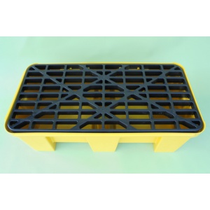 Budget Polyethylene Sump Pallet for 2 Drum plastic deck