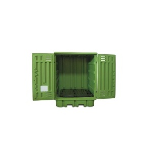 Storage Cabinet with Polyethylene Sump Pallet for 1 IBC