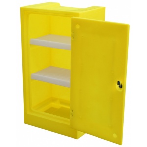 Polyethylene Storage Cabinet for Spill Absorbent Rolls- PSC1 with 2 shelves